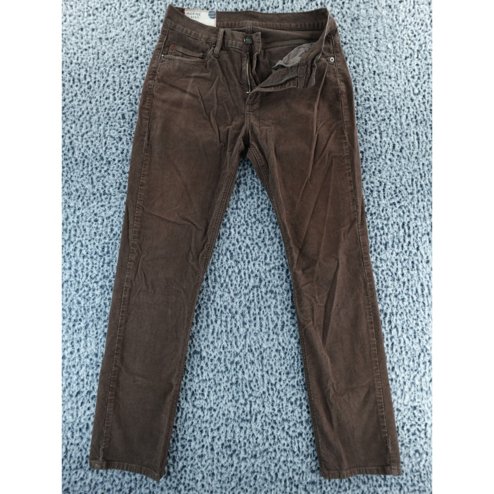 Marine Layer Brown Corduroy Straight Leg Pants Women's Size 32x30